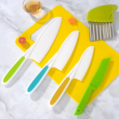 12/13/17 Pcs Montessori Kitchen Tools Serrated Edges Kids Knives for Toddlers-Kids Cooking Sets Real-Toddler Safe Knives Set