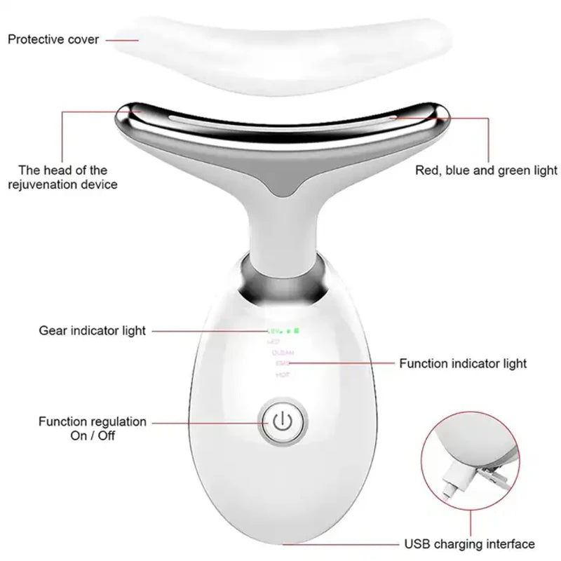 2024 Face Massager Cara Y Cuello Para, Firming Wrinkle Removal Tool to Fade Lines and Wrinkles, Effectively Smooth Face and Neck